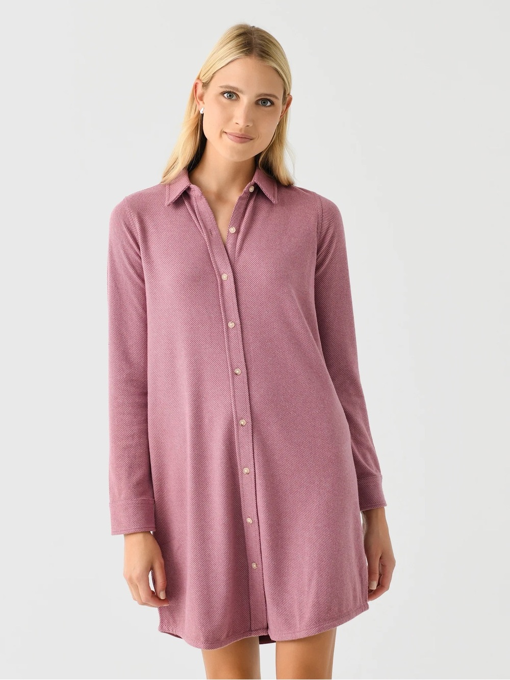 Faherty Legend Sweater Dress Long Sleeve Large Rose Twill Size Small